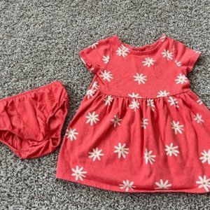 🤍4/$25 Cat & Jack floral dress and bloomer set toddler